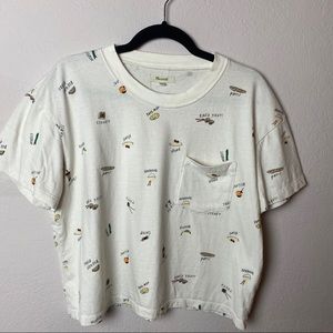 Madewell Graphic Crop T-Shirt Food Cities large